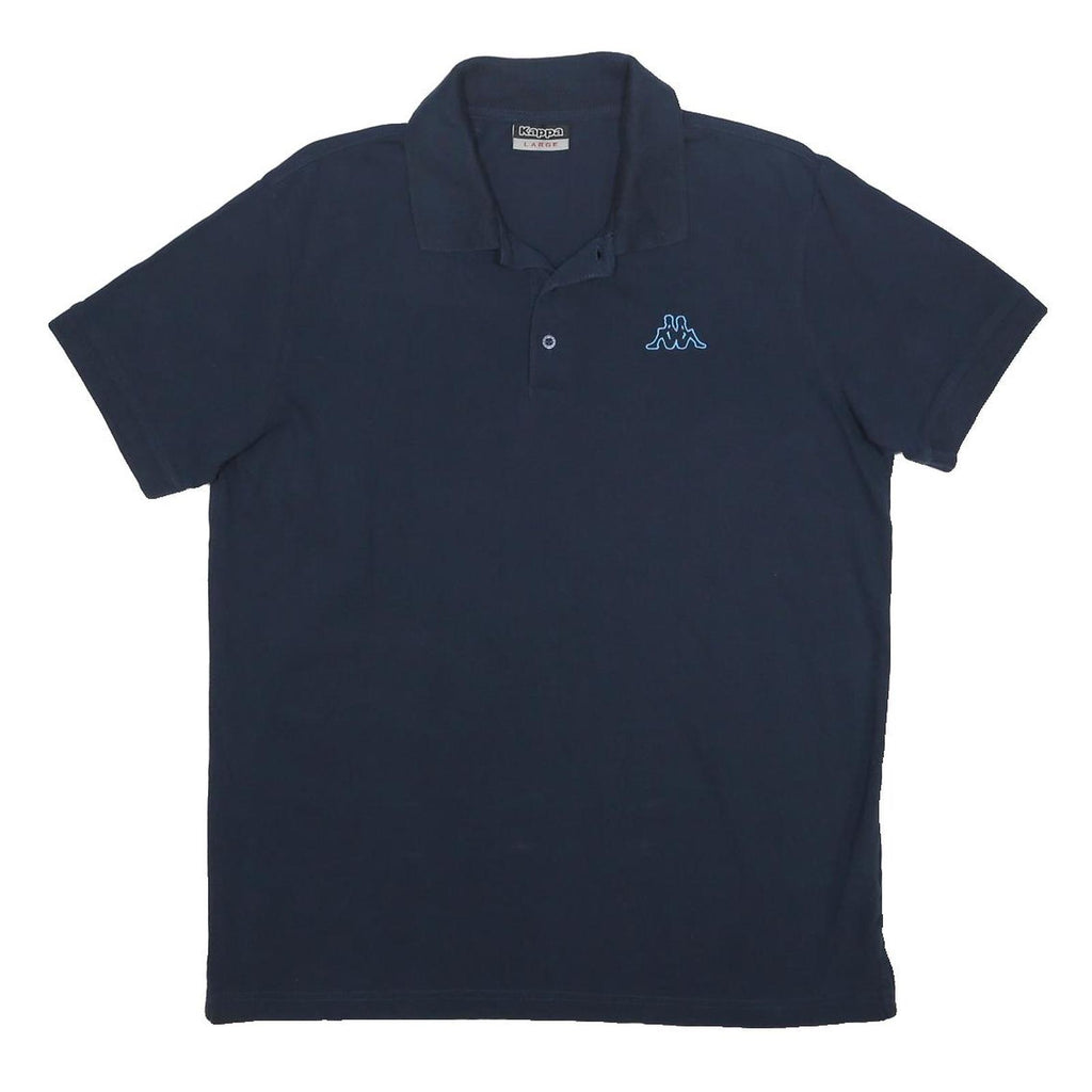 KAPPA Mens Blue Polo Shirt Short Sleeve Cotton L Basic Casual