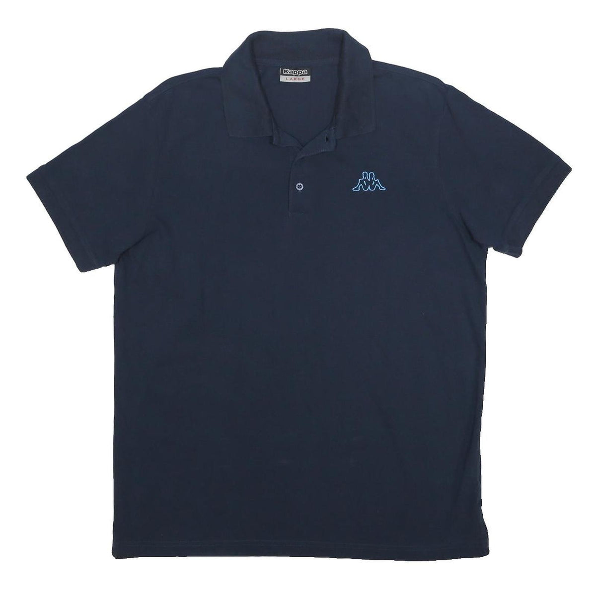 KAPPA Mens Blue Polo Shirt Short Sleeve Cotton L Basic Casual