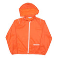 RAINBOW SPORTSWEAR Mens Orange Nylon Hooded Zip Jacket M Plain Lightweight