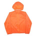 RAINBOW SPORTSWEAR Mens Orange Nylon Hooded Zip Jacket M Plain Lightweight