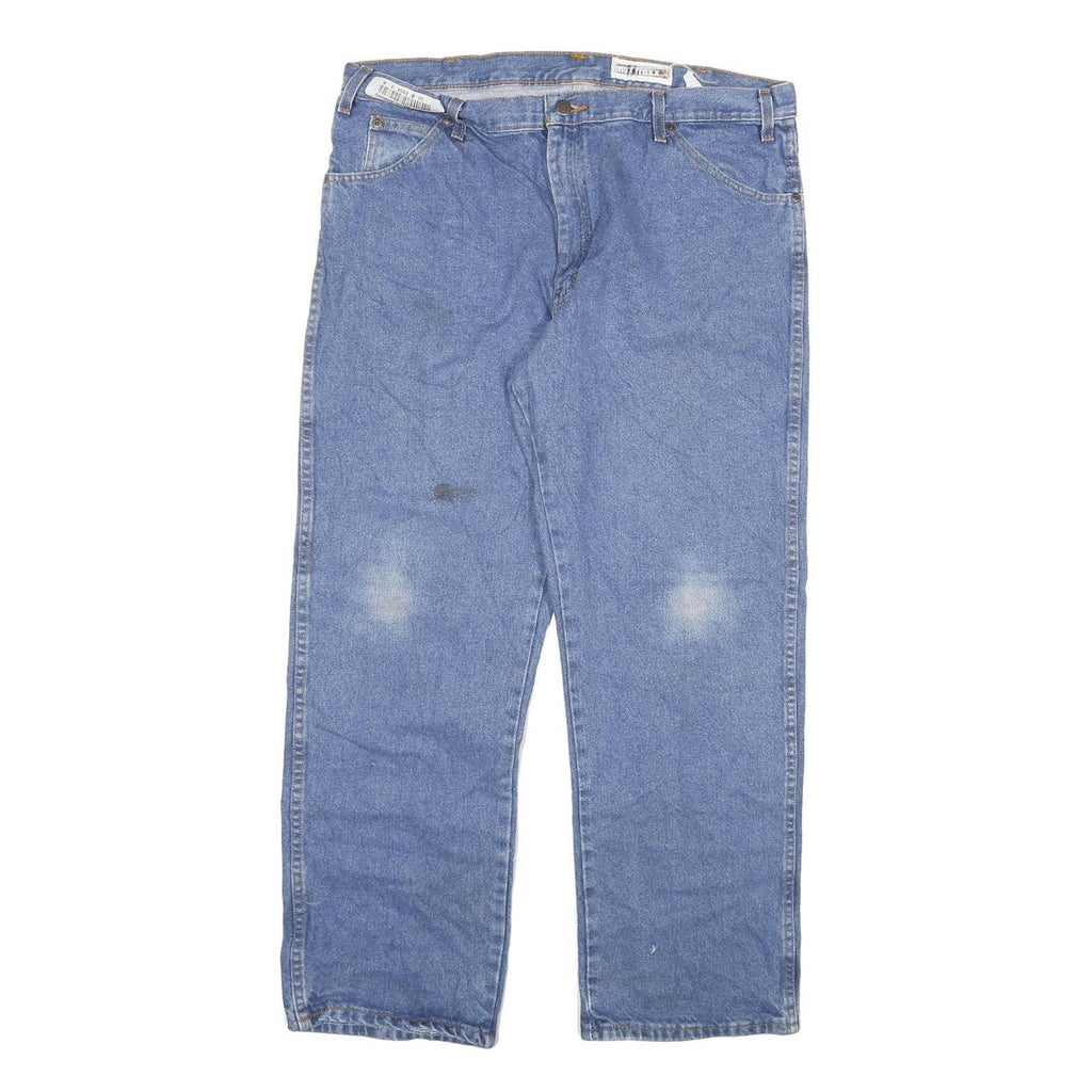 DICKIES Mens Regular Blue Denim Jeans W38 L30 Cotton Blend Zip Casual Workwear