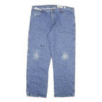 DICKIES Mens Regular Blue Denim Jeans W38 L30 Cotton Blend Zip Casual Workwear