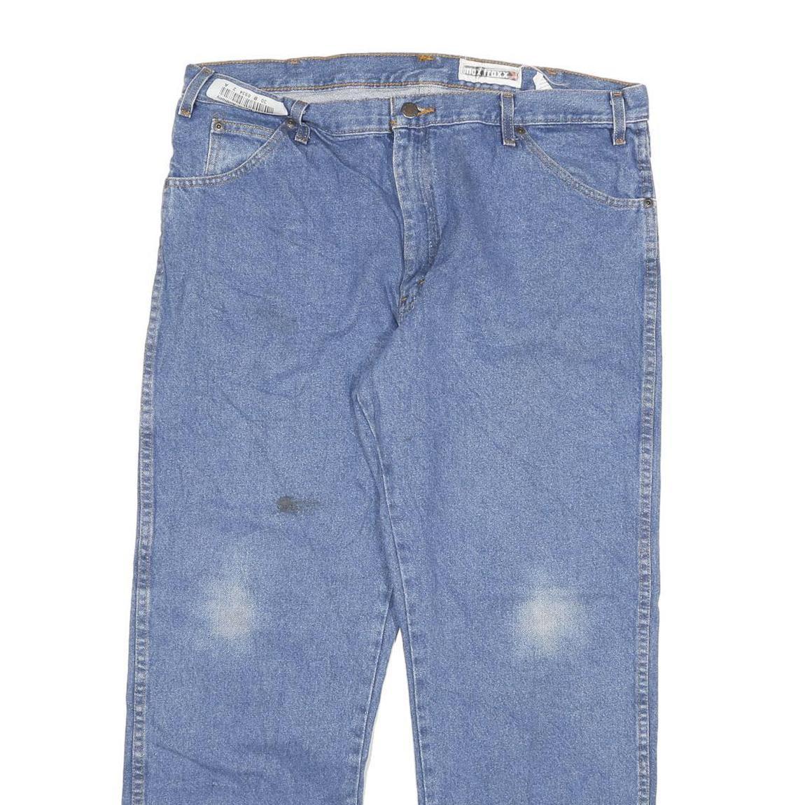 DICKIES Mens Regular Blue Denim Jeans W38 L30 Cotton Blend Zip Casual Workwear