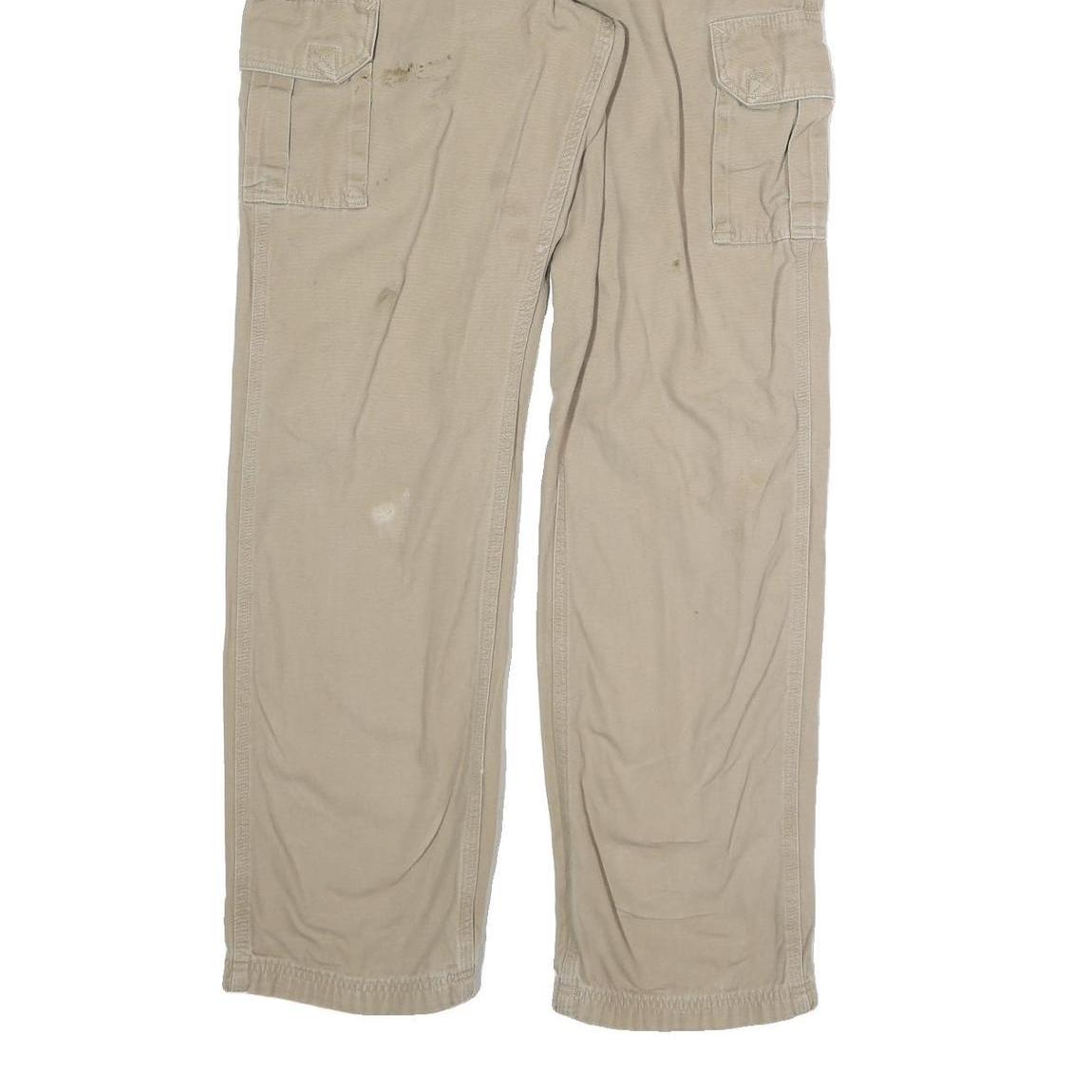 CARHARTT Mens Cotton Beige Regular Straight Trousers W30 L31 Casual Workwear