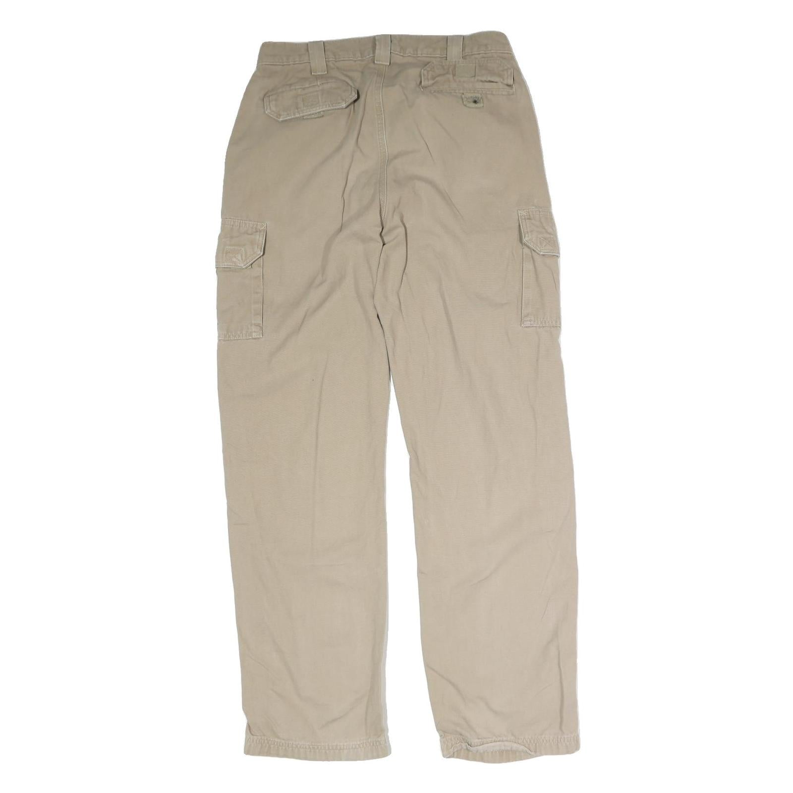 CARHARTT Mens Cotton Beige Regular Straight Trousers W30 L31 Casual Workwear