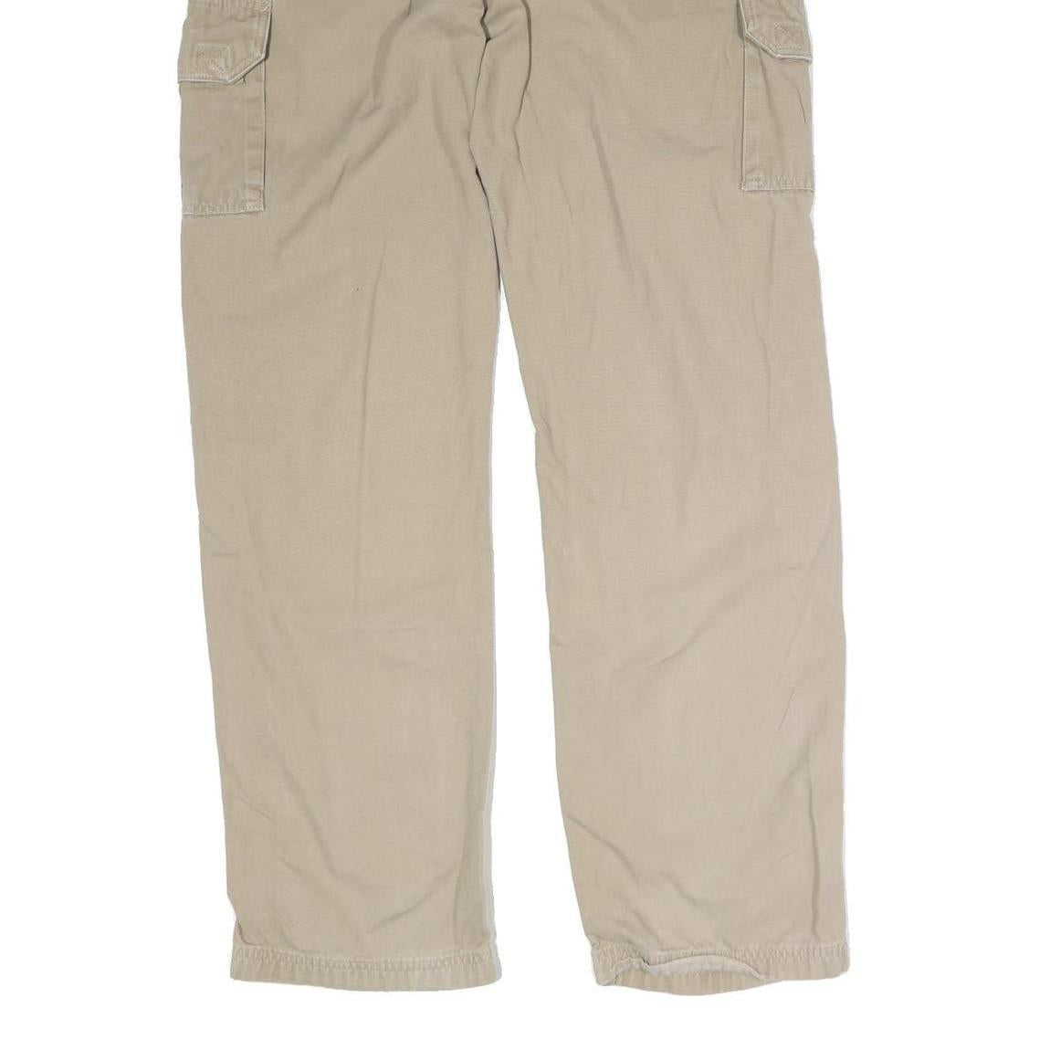 CARHARTT Mens Cotton Beige Regular Straight Trousers W30 L31 Casual Workwear