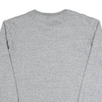 CHAMPION Mens Grey Crew Neck S Cotton Blend Sweatshirt Logo Sleeve