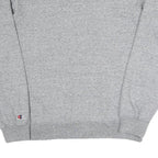 CHAMPION Mens Grey Crew Neck S Cotton Blend Sweatshirt Logo Sleeve
