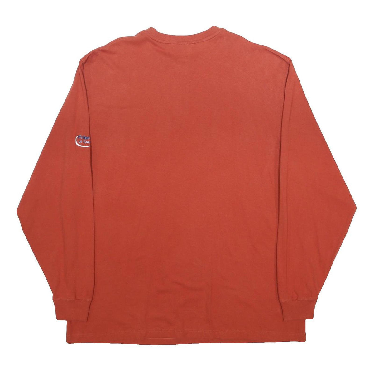 CARHARTT Mens Rust Orange Workwear Pocket Long Sleeve Henley XL Cotton Blend