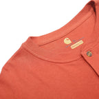 CARHARTT Mens Rust Orange Workwear Pocket Long Sleeve Henley XL Cotton Blend