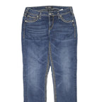 SILVER Womens Jeans Blue Regular Straight Denim Medium W32 L32 Stylish Stitching