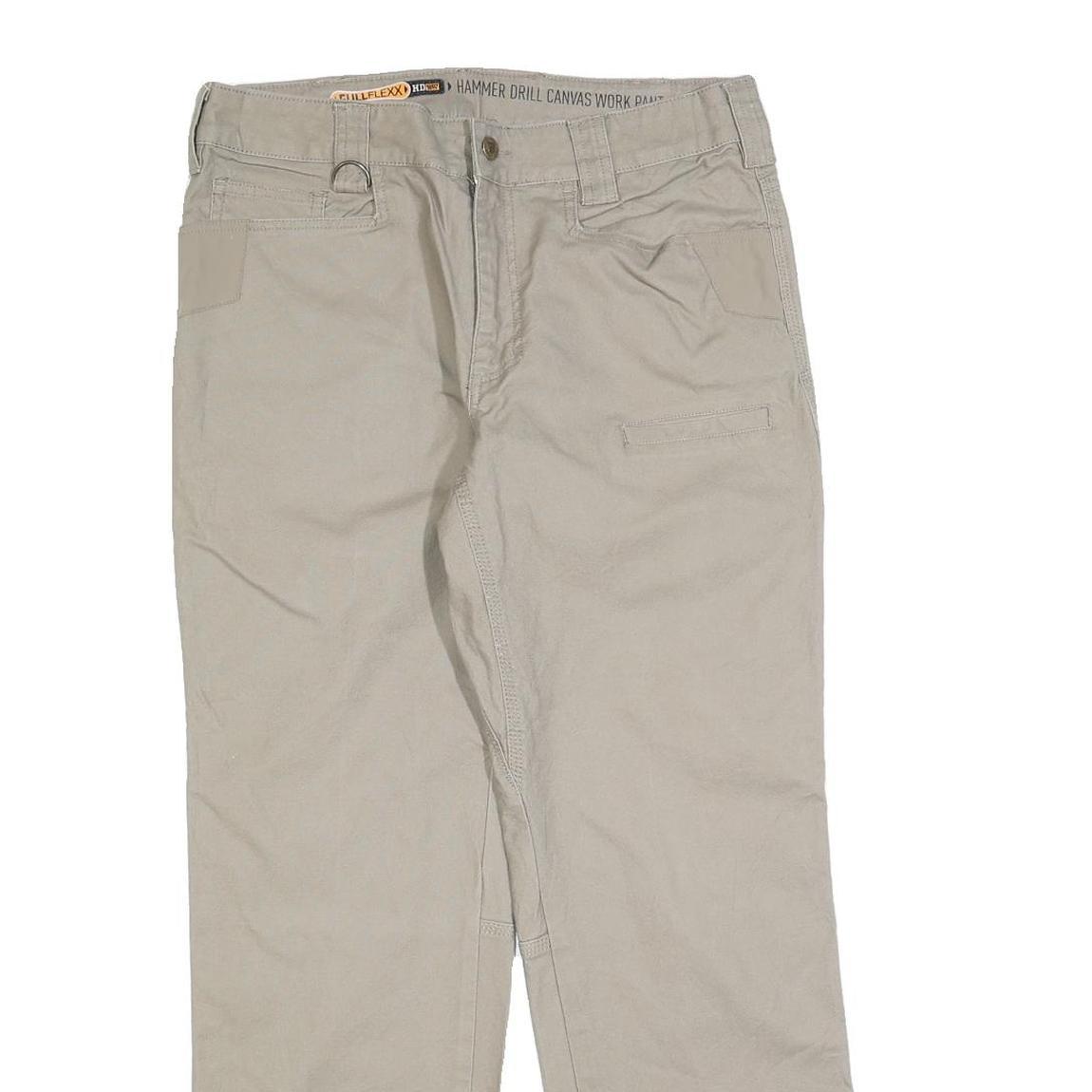 NOBLE TRADING Mens Jeans Beige Regular Regular Cotton Blend W32 L30 Workwear Zip