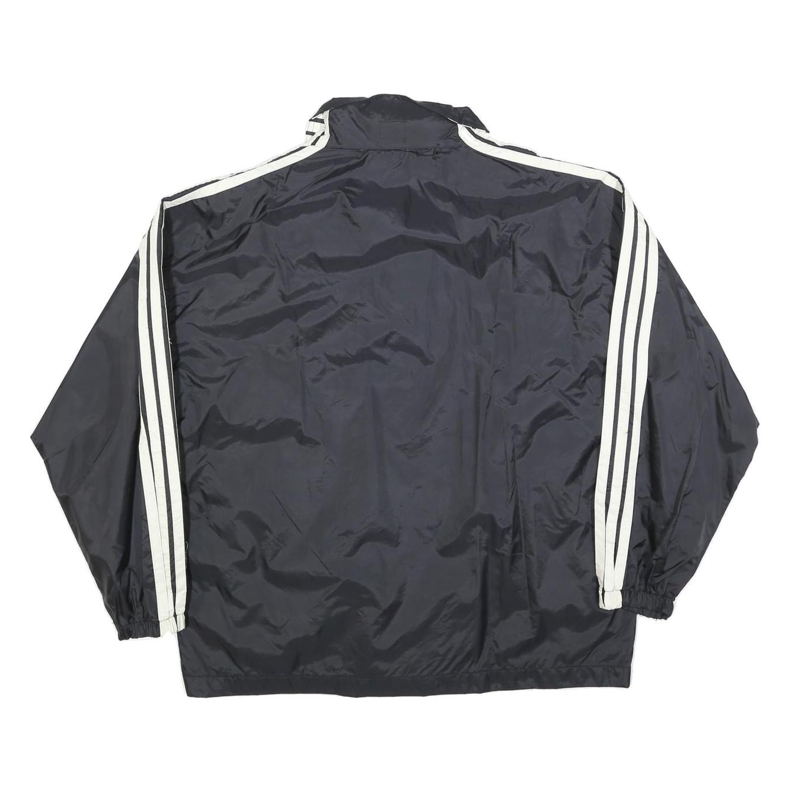 CRAZY WAVE Mens Black & Cream Retro Sports Zip Jacket Polyester Blend S