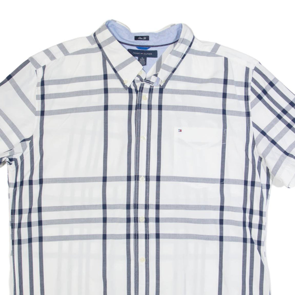 TOMMY HILFIGER Slim Fit Mens Shirt White Check XL