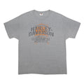 HARLEY DAVIDSON Mens Grey & Orange Graphic T-Shirt XL Short Sleeve Crew Neck