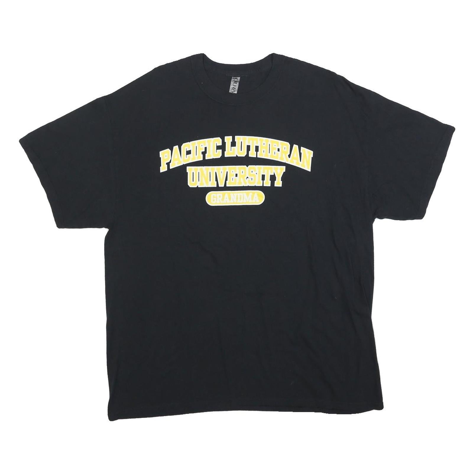 OURAY Mens Black Pacific Lutheran University Grandma T-Shirt XL Short Sleeve