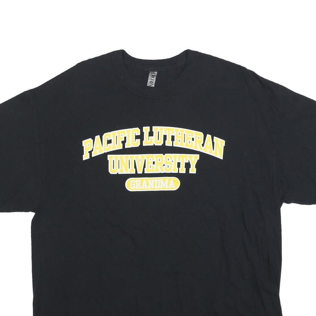 OURAY Mens Black Pacific Lutheran University Grandma T-Shirt XL Short Sleeve
