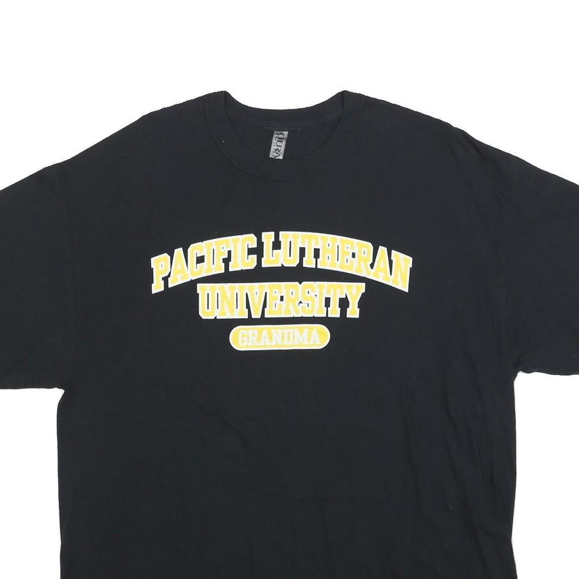OURAY Mens Black Pacific Lutheran University Grandma T-Shirt XL Short Sleeve