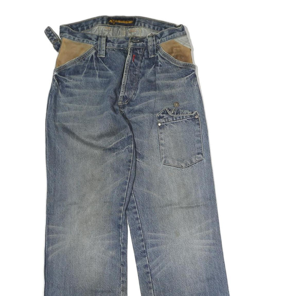 ALFAMACHINE Mens Jeans Blue Regular Straight Denim Medium W38 L32 Workwear