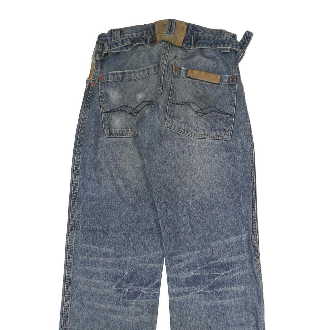 ALFAMACHINE Mens Jeans Blue Regular Straight Denim Medium W38 L32 Workwear