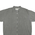 FADED GLORY Mens Grey & White Patterned Shirt XL Cotton Blend Casual Button Down