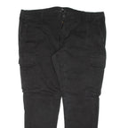 C&A Cargo Mens Trousers Black Regular Tapered W43 L31