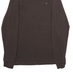 TOMMY HILFIGER Mens Brown Long Sleeve Plain L Logo Cotton Polo Shirt