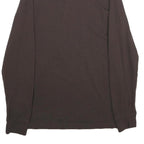 TOMMY HILFIGER Mens Brown Long Sleeve Plain L Logo Cotton Polo Shirt