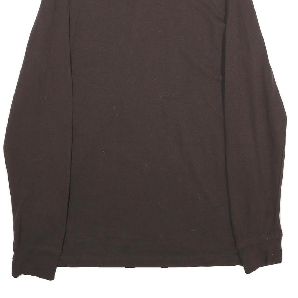 TOMMY HILFIGER Mens Brown Long Sleeve Plain L Logo Cotton Polo Shirt