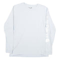 CARHARTT Mens White Long Sleeve Crew Neck T-Shirt S Cotton Logo Sleeve Print