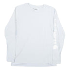 CARHARTT Mens White Long Sleeve Crew Neck T-Shirt S Cotton Logo Sleeve Print