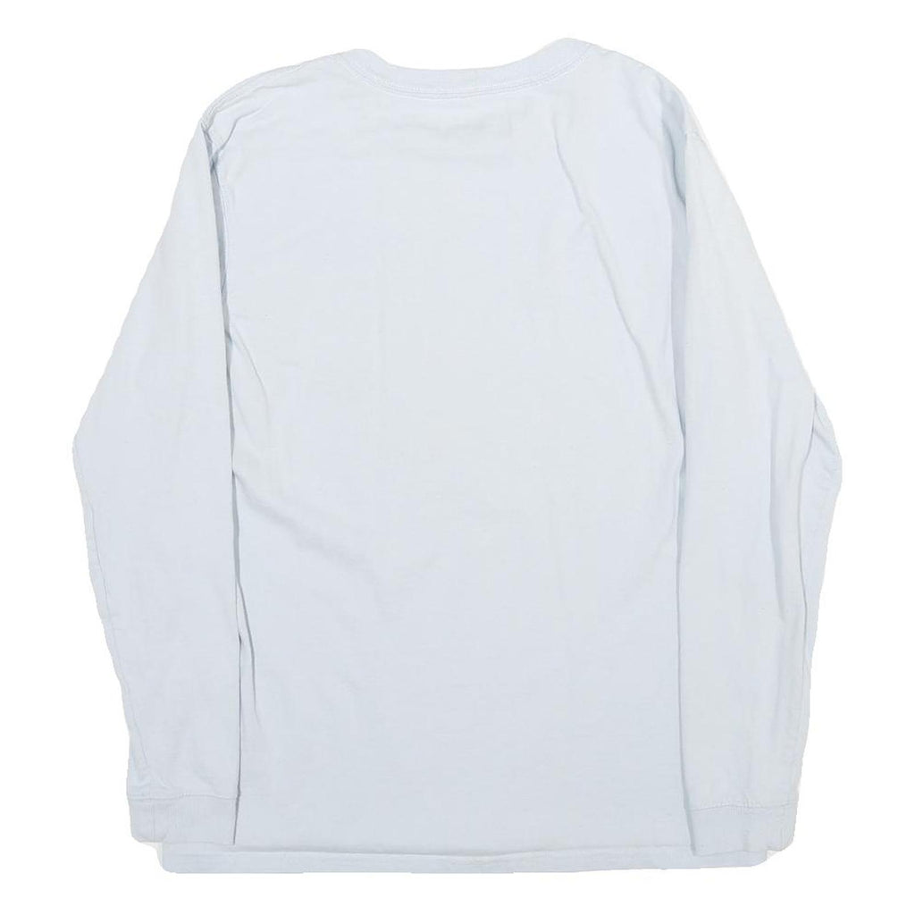 CARHARTT Mens White Long Sleeve Crew Neck T-Shirt S Cotton Logo Sleeve Print