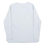 CARHARTT Mens White Long Sleeve Crew Neck T-Shirt S Cotton Logo Sleeve Print