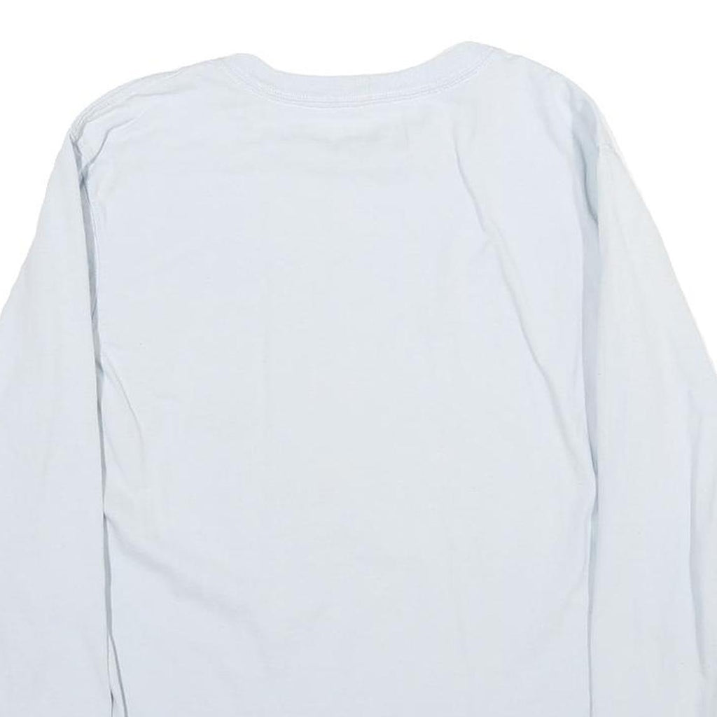 CARHARTT Mens White Long Sleeve Crew Neck T-Shirt S Cotton Logo Sleeve Print