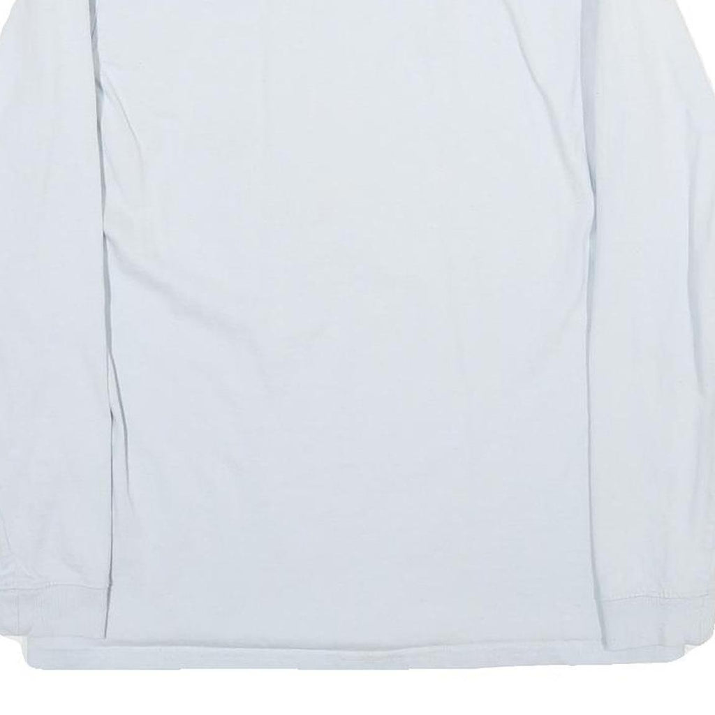 CARHARTT Mens White Long Sleeve Crew Neck T-Shirt S Cotton Logo Sleeve Print