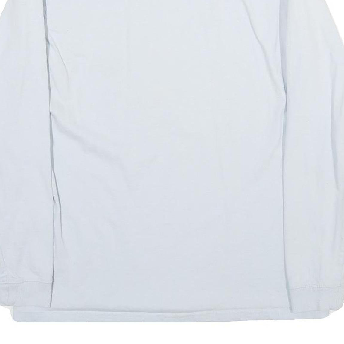 CARHARTT Mens White Long Sleeve Crew Neck T-Shirt S Cotton Logo Sleeve Print