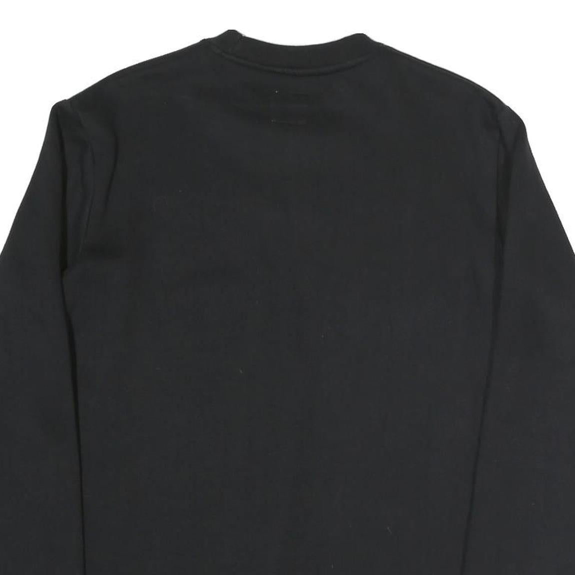 CHAMPION Mens Black Crew Neck S Sweatshirt Cotton Blend Classic Logo