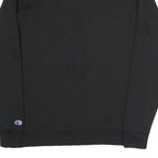 CHAMPION Mens Black Crew Neck S Sweatshirt Cotton Blend Classic Logo