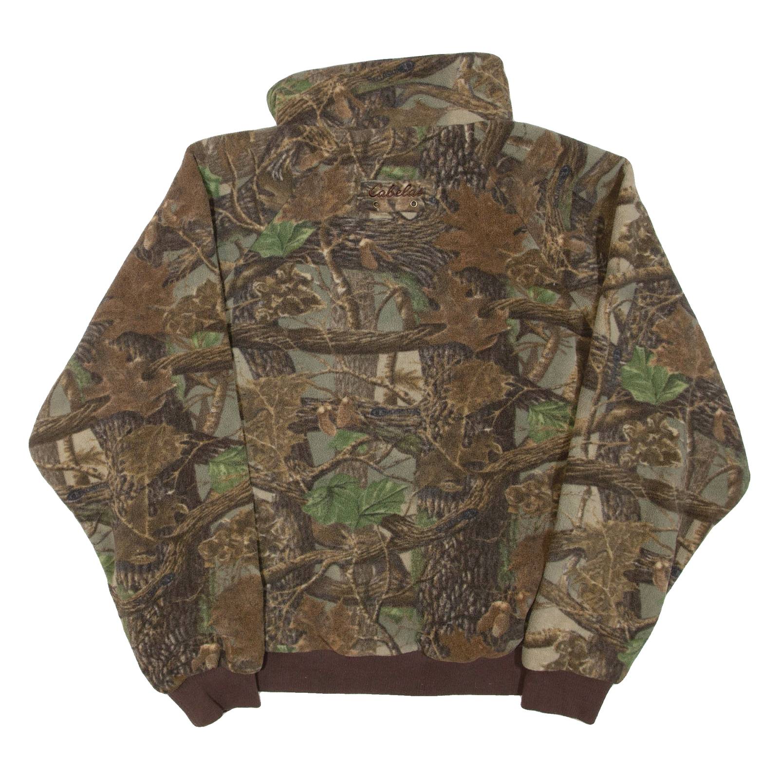 CABELA'S Mens Fleece Jacket Brown 2XL