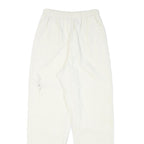 SEASON TICKET Womens Cotton Blend White Relaxed Straight Trousers W24 L28 Casual