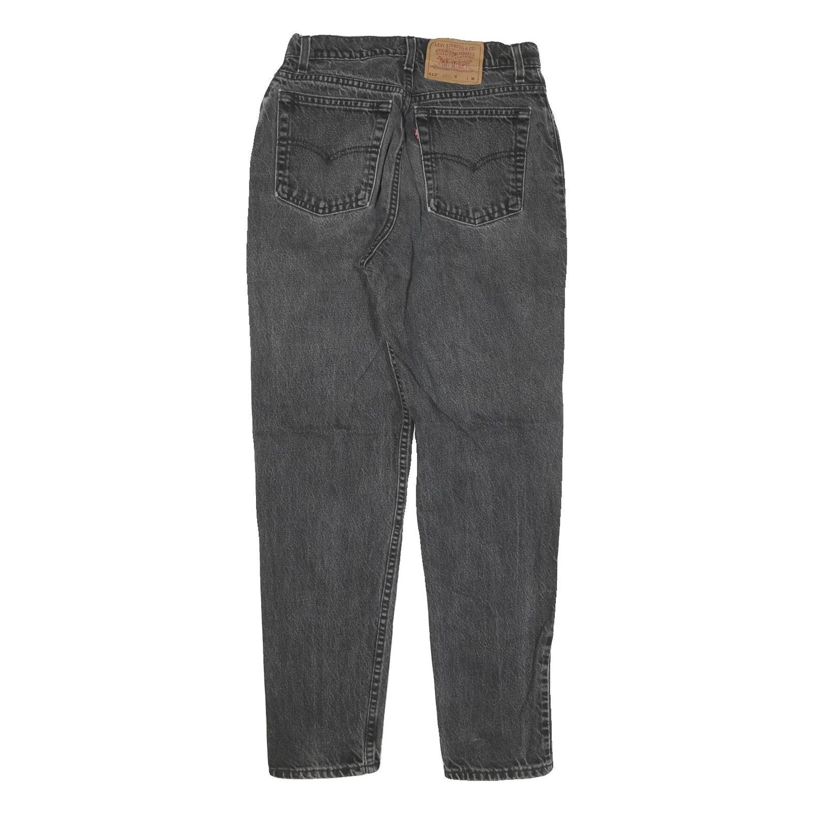 LEVI'S 512 Womens Jeans Black Slim Skinny Denim Medium W27 L29 Classic Style