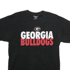 CHAMPION Mens Black Georgia Bulldogs Graphic T-Shirt M Short Sleeve Crew Neck