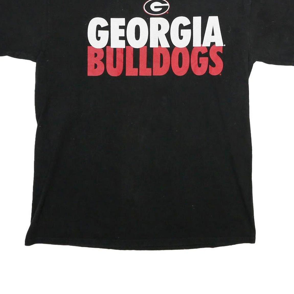 CHAMPION Mens Black Georgia Bulldogs Graphic T-Shirt M Short Sleeve Crew Neck