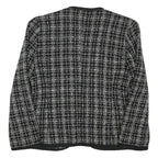 VIA NOLA Womens Black & White Tweed Jacket S Cotton Blend Classic Style