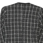 VIA NOLA Womens Black & White Tweed Jacket S Cotton Blend Classic Style