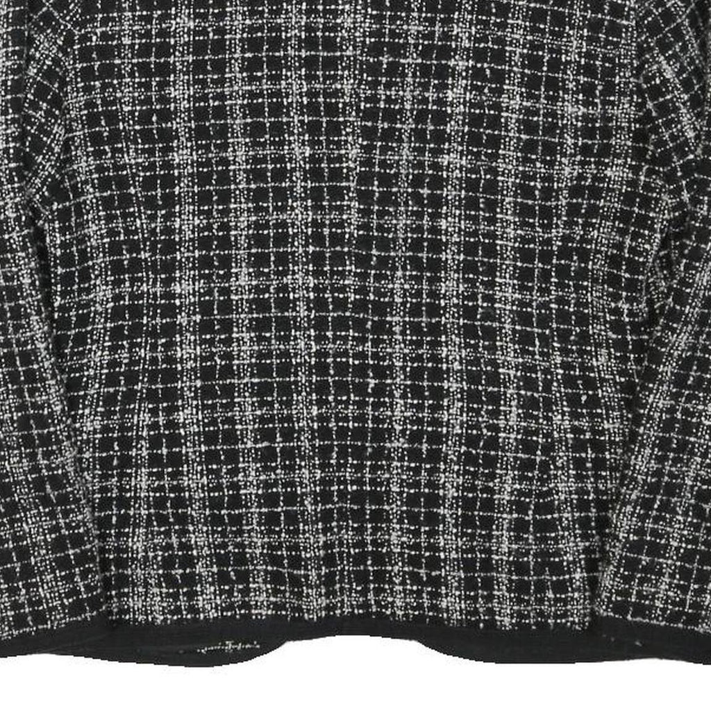 VIA NOLA Womens Black & White Tweed Jacket S Cotton Blend Classic Style