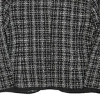 VIA NOLA Womens Black & White Tweed Jacket S Cotton Blend Classic Style