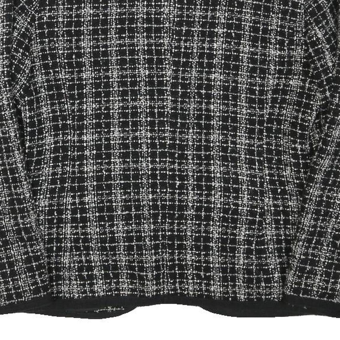 VIA NOLA Womens Black & White Tweed Jacket S Cotton Blend Classic Style