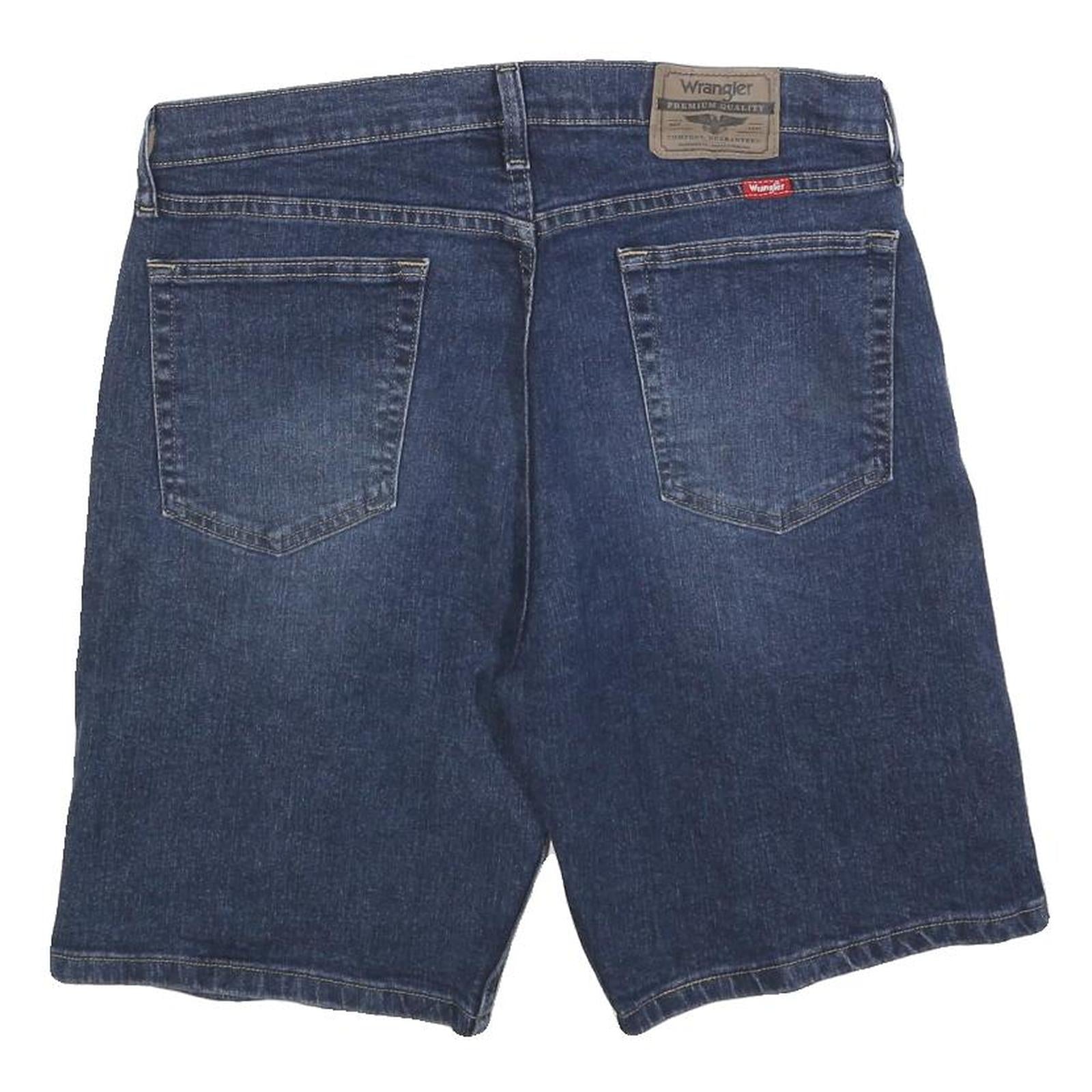 WRANGLER Mens Denim Blue Shorts M W32 Classic Cotton Blend Casual