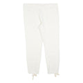 PAM & GELA Womens Joggers White Cotton Blend Regular Fit Tapered Leg L W36 L28